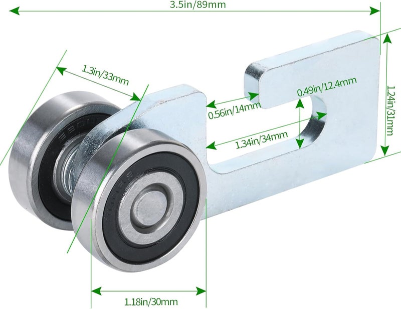 Fuperoo 2-Wheel Trolley Assembly Rollers.Strut Channel Rollers Trolley.for use with 1-5/8" Wide and All 1-5/8" or Taller Strut Channel. - Image 2